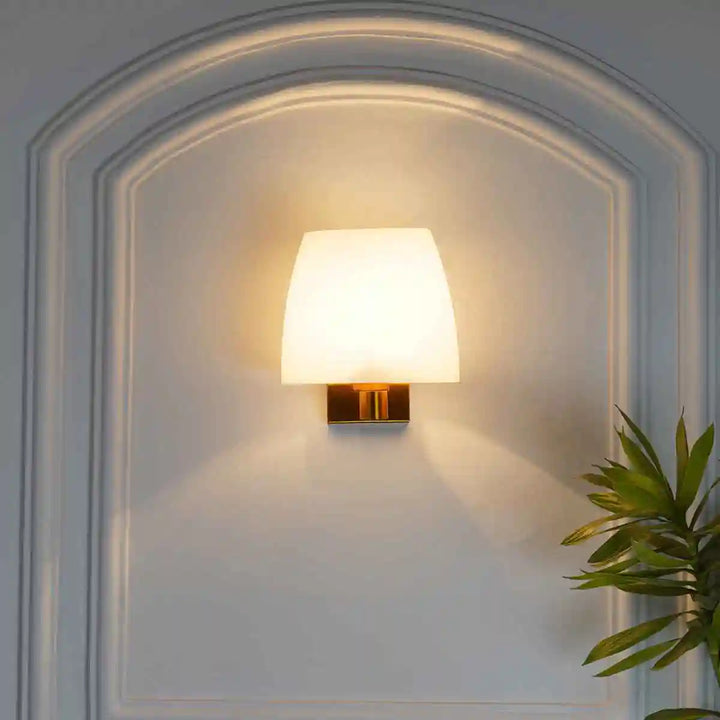 Elstead Single Arm Wall Light in Brass Finish