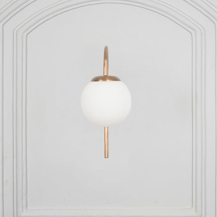 CARTER Single Light Wall Fitting In Metal With Opal Frosted White Glass