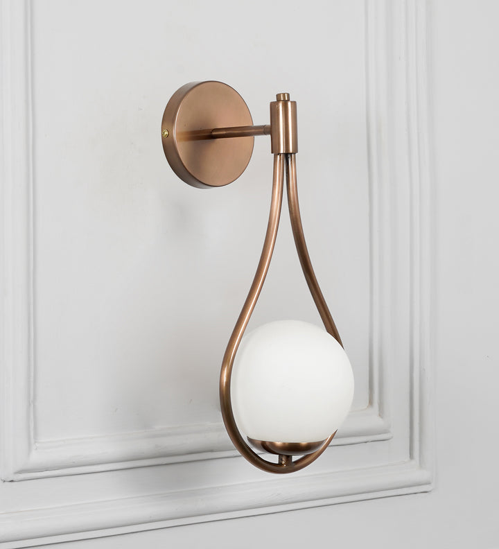 BIRDS Single Light Wall Fitting In Metal with Opal Frosted White Glass