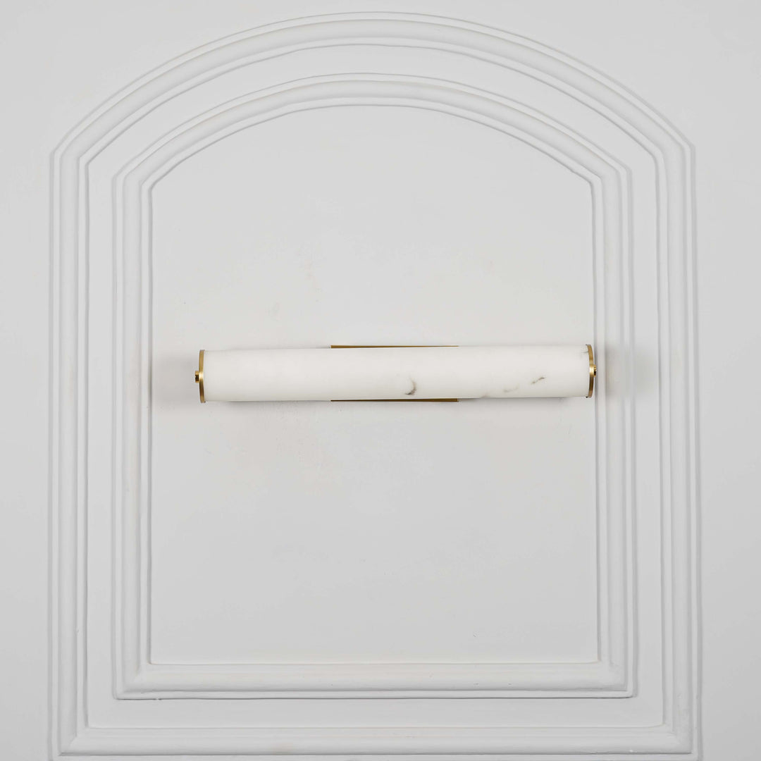 CAPOTE  Inbuild LED Wall Light in Brass Finish With White Alabaster