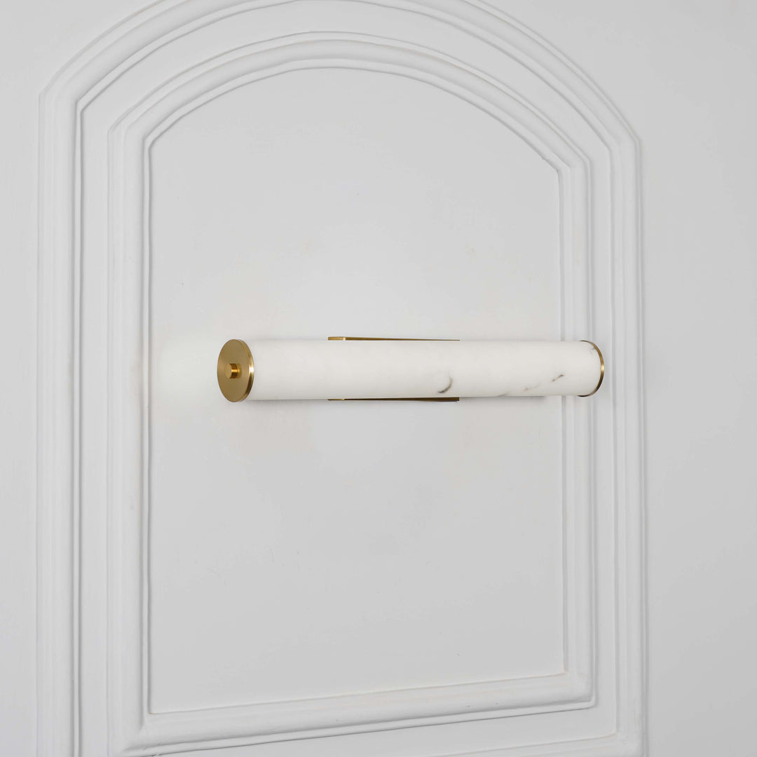 CAPOTE  Inbuild LED Wall Light in Brass Finish With White Alabaster