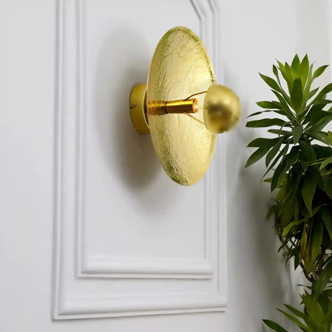 Berk Brass Finish Metal Wall Light