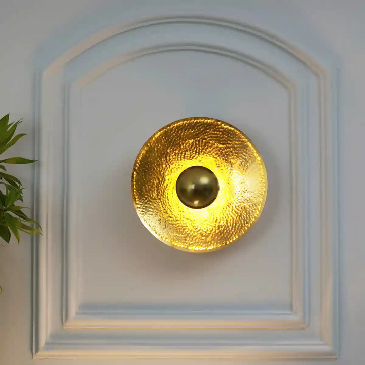 Berk Brass Finish Metal Wall Light