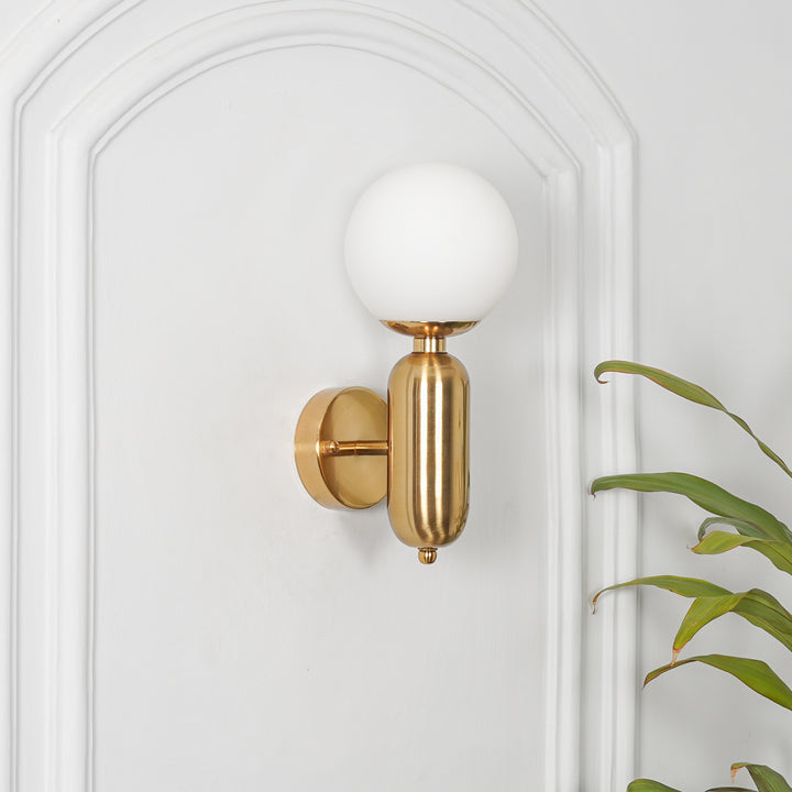 SEEBER Torche White Globe Wall Light