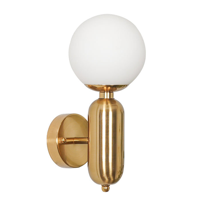 SEEBER Torche White Globe Wall Light