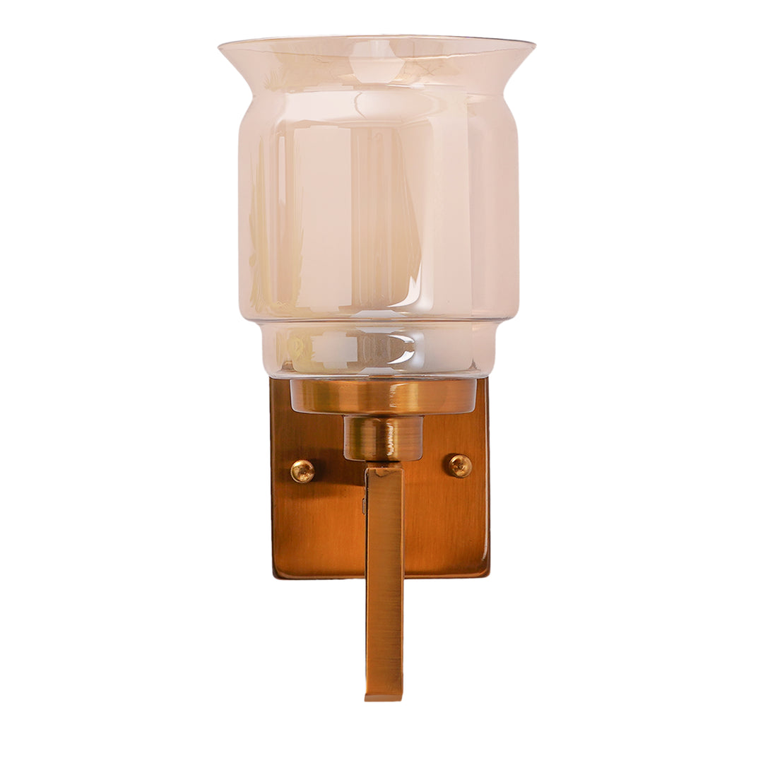 Hylton Single Light Amber Glass Wall Light