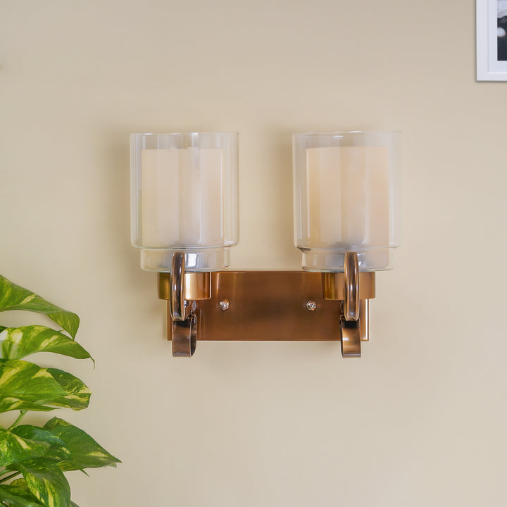 POPPY Dual Light Brass Metal Wall Light
