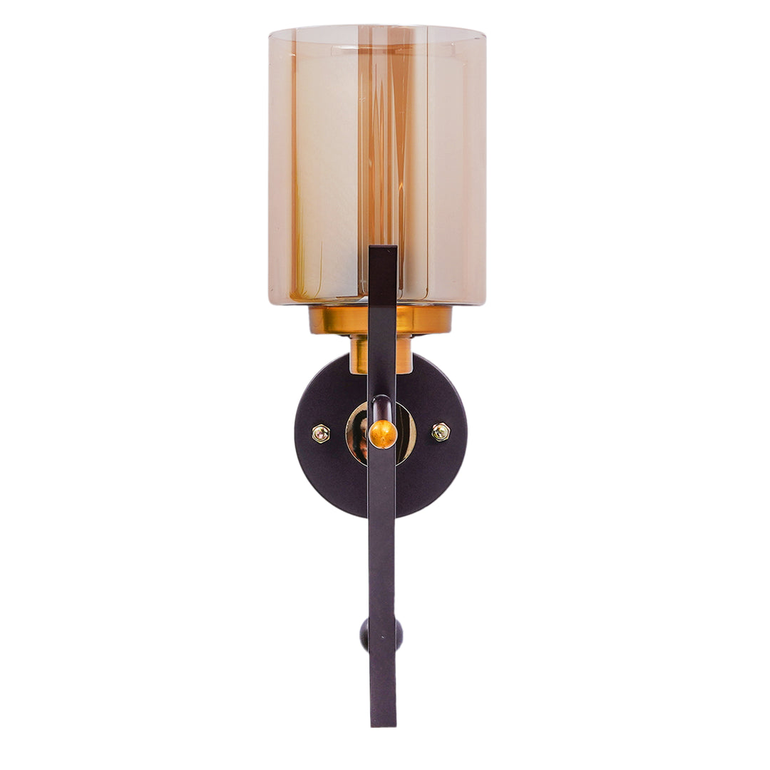 DORMA Single Light Brown Glass Wall Light