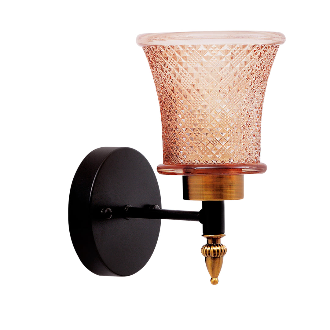GUNNISLAKE Single Light Glass and Metal Wall Light