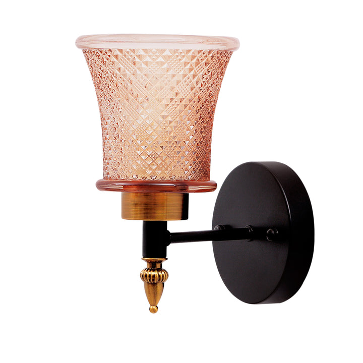 GUNNISLAKE Single Light Glass and Metal Wall Light
