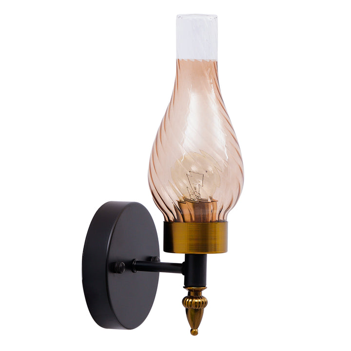 VESTRY Single Light Glass and Metal Wall Light