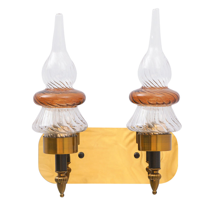 REGENCY Dual Light Glass and Metal Wall Light