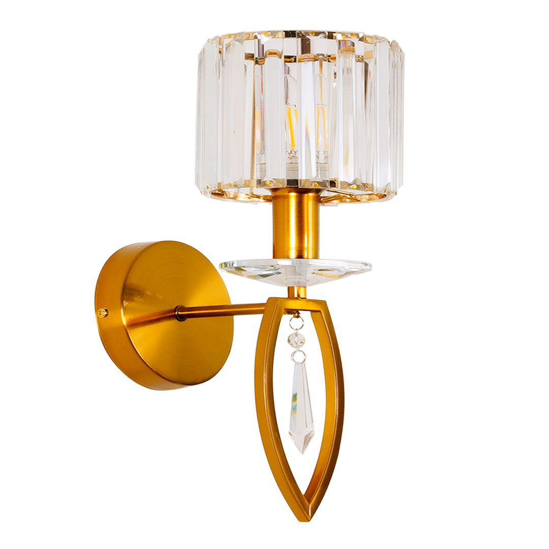 Harvey Single Light Glass and Metal Wall Light