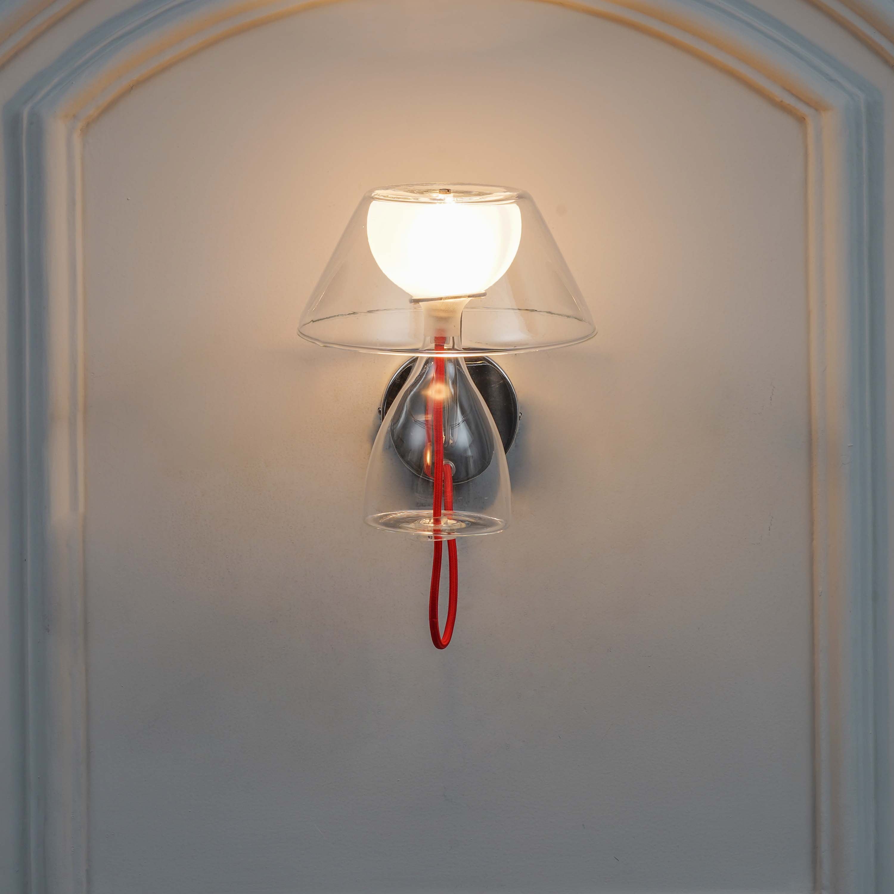 TYMVOU Single Light Glass Wall Lamp Modern Table Lamp Shape Wall Light ...