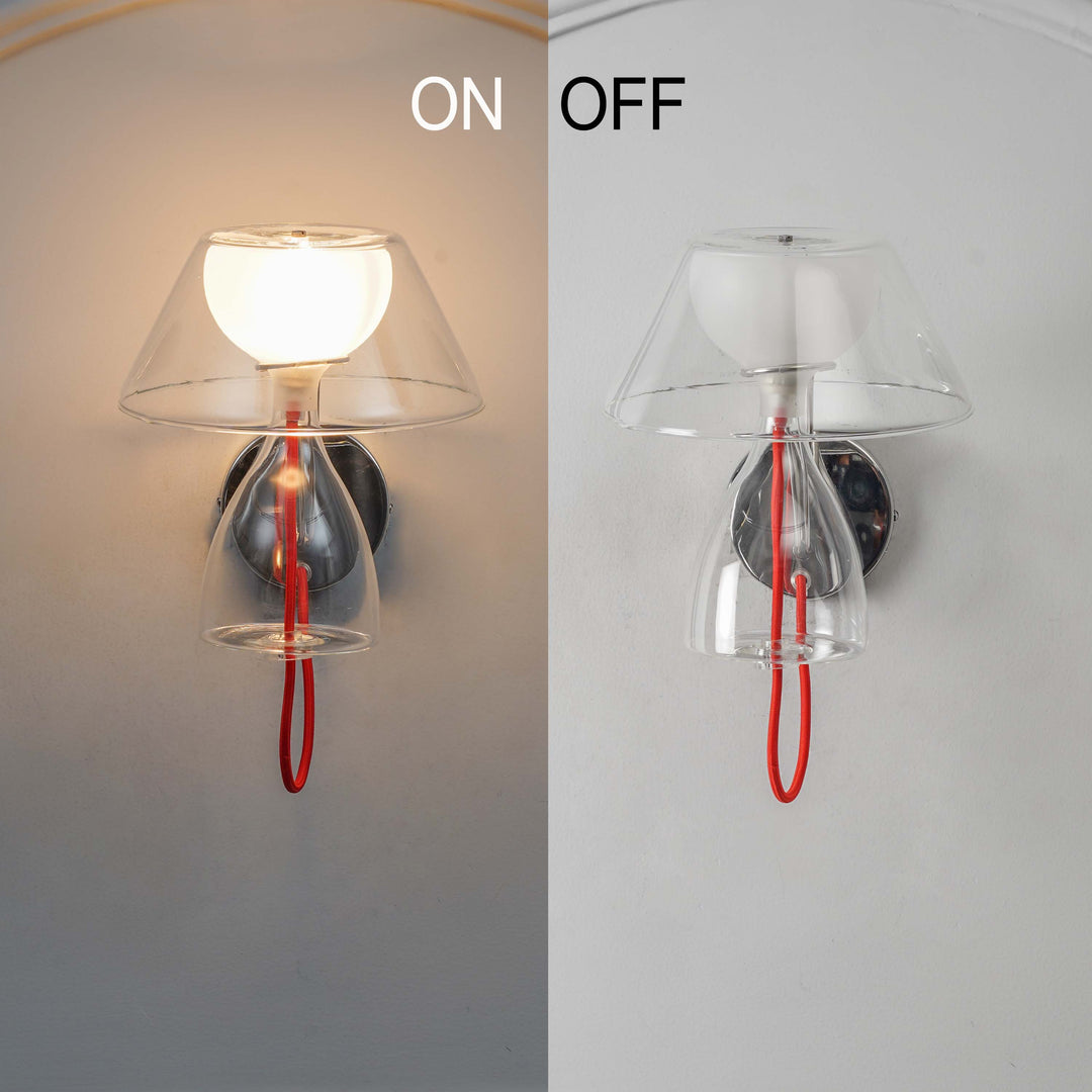 TYMVOU Single Light Glass Wall Lamp  Modern Table Lamp Shape Wall Light Fixture