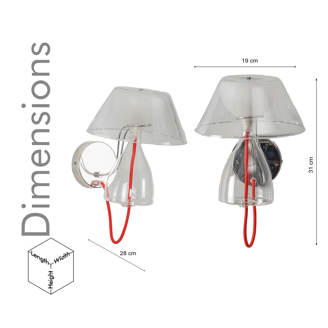 TYMVOU Single Light Glass Wall Lamp  Modern Table Lamp Shape Wall Light Fixture