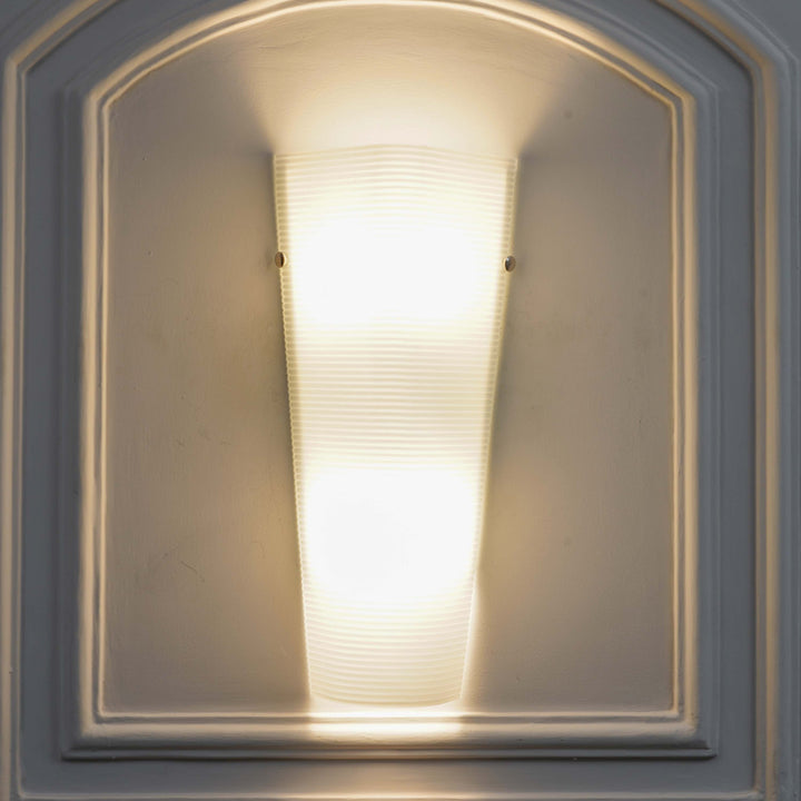 MITZI  Contemporary Decorative Indoor Wall Lamp with Frosted Tapered Ribbed Glass Shade