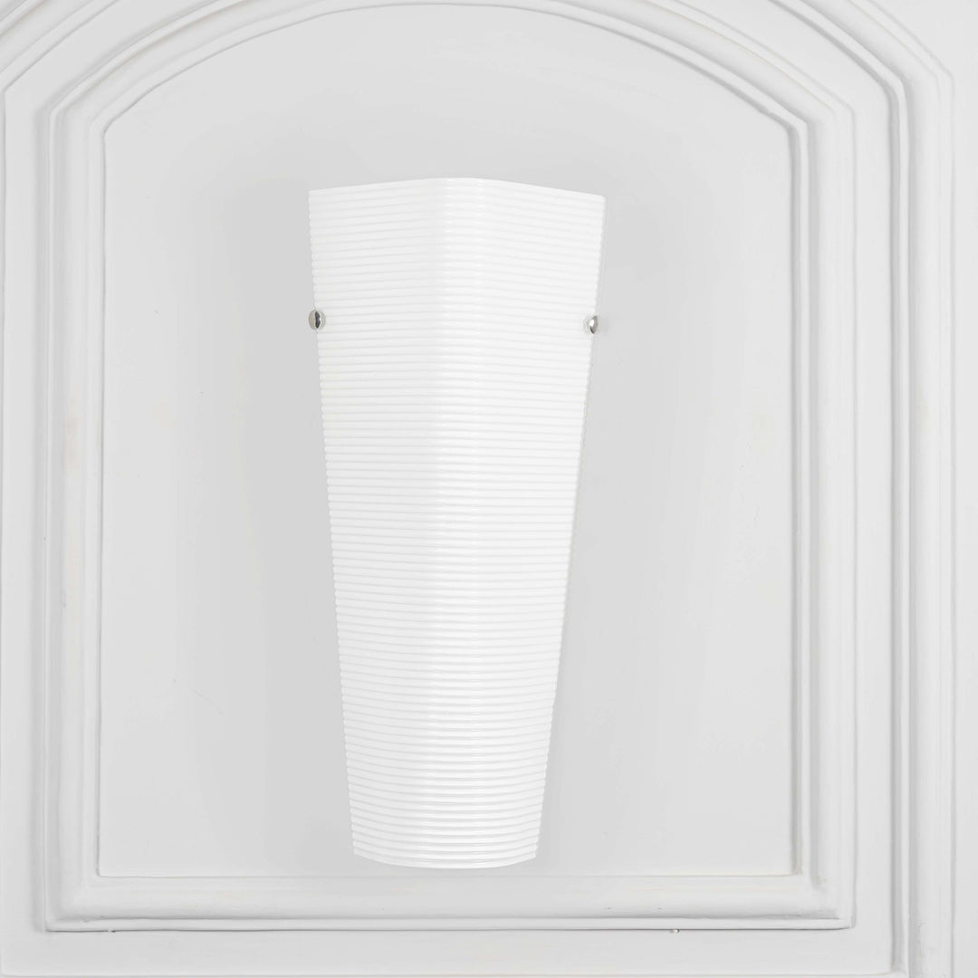 MITZI  Contemporary Decorative Indoor Wall Lamp with Frosted Tapered Ribbed Glass Shade