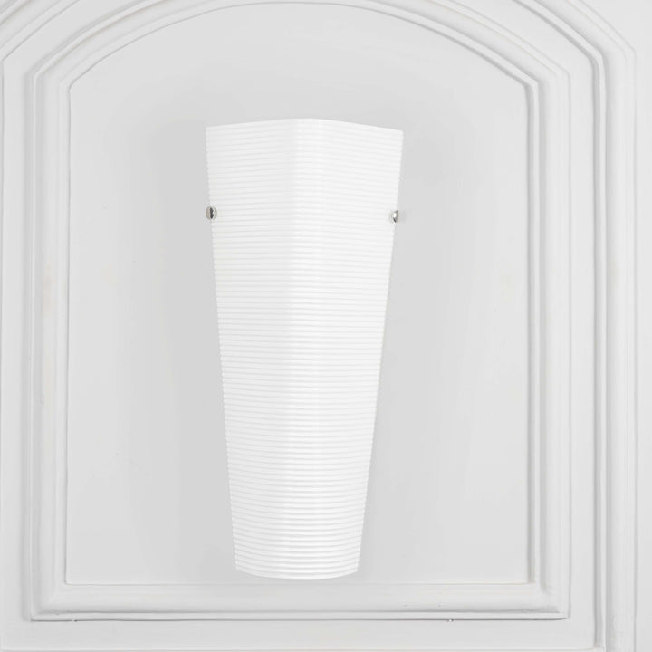 MITZI  Contemporary Decorative Indoor Wall Lamp with Frosted Tapered Ribbed Glass Shade