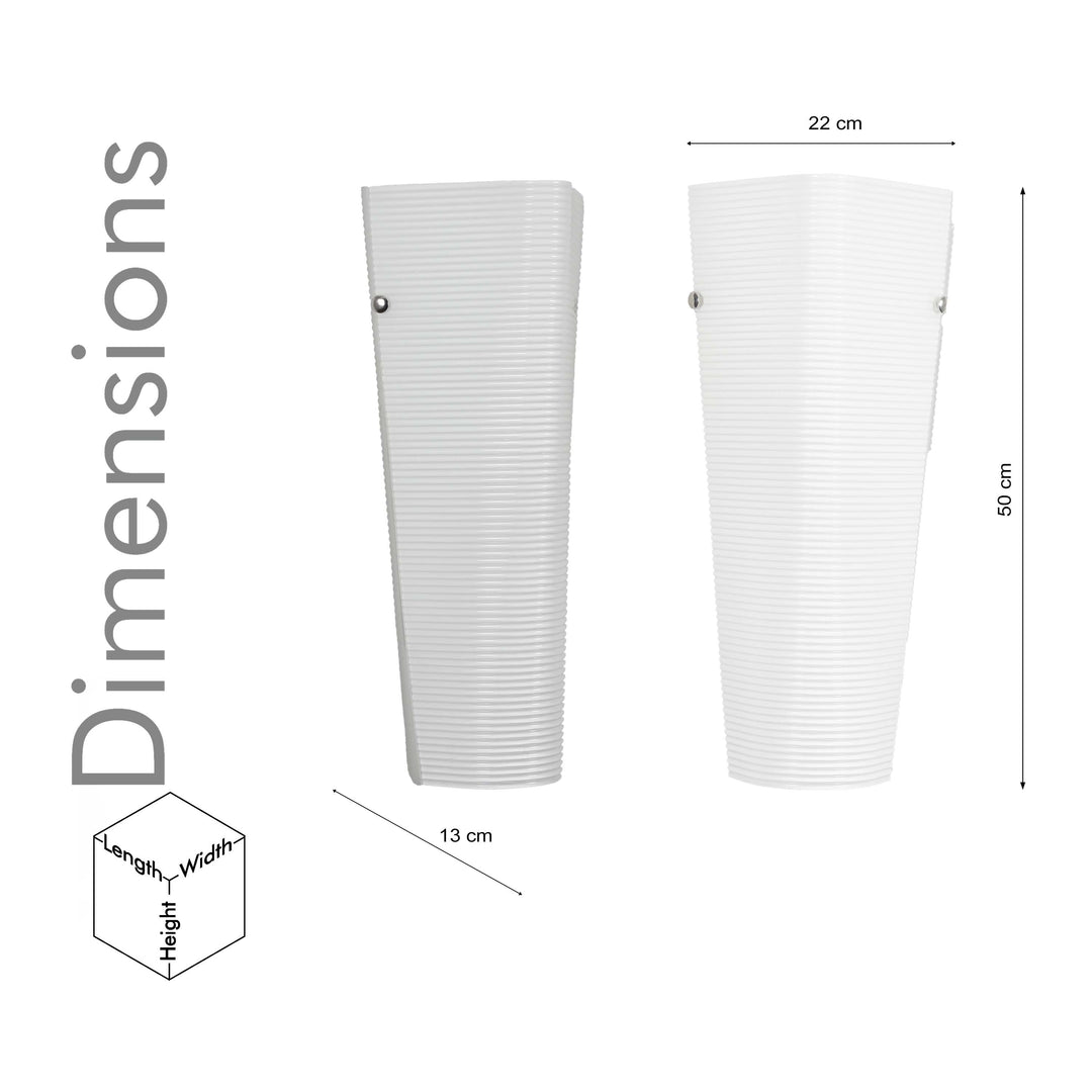 MITZI  Contemporary Decorative Indoor Wall Lamp with Frosted Tapered Ribbed Glass Shade