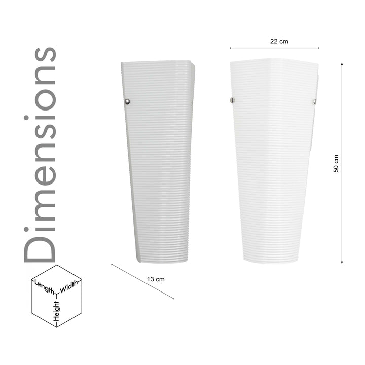 MITZI  Contemporary Decorative Indoor Wall Lamp with Frosted Tapered Ribbed Glass Shade