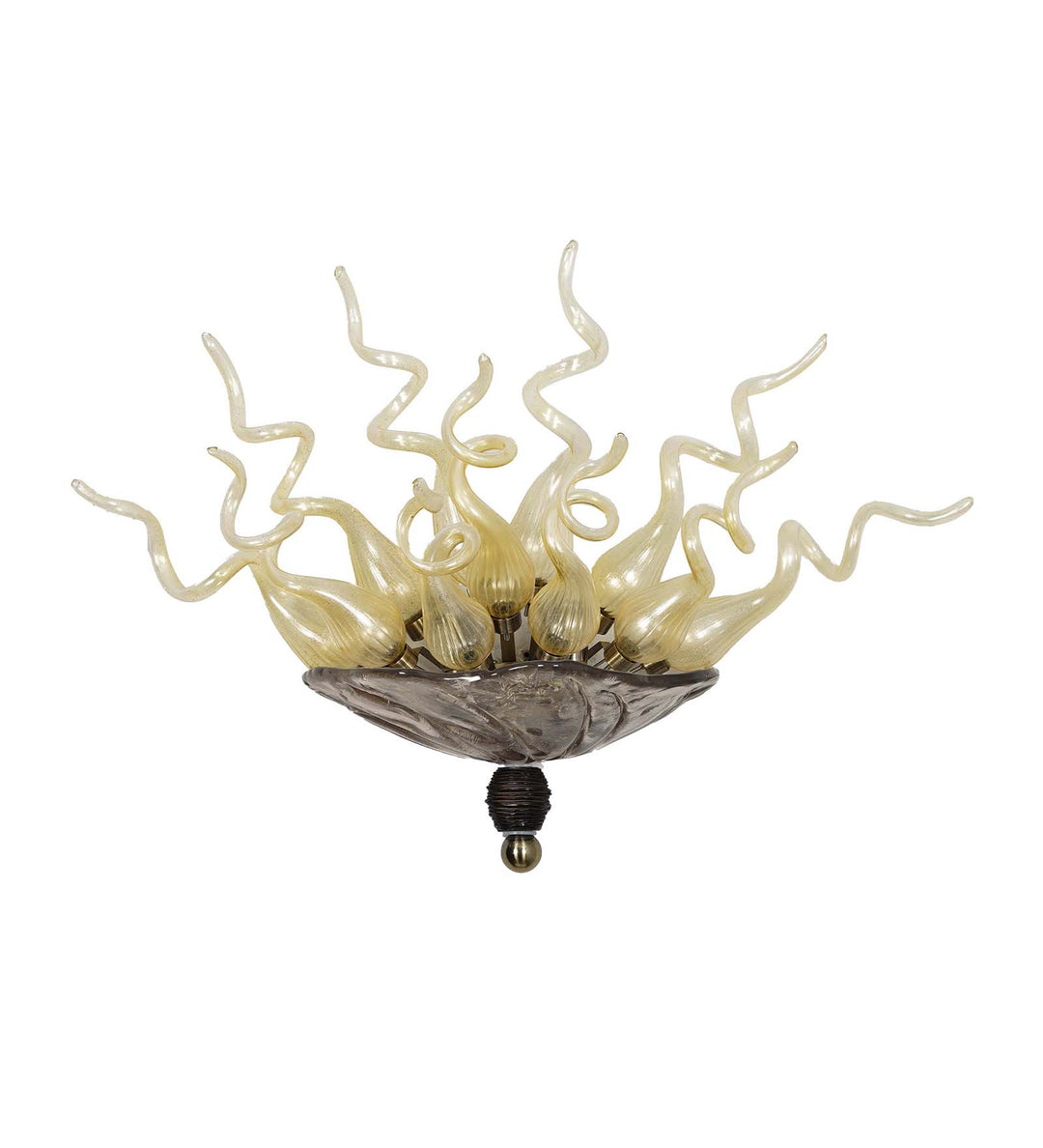 MURANOX Amber Glass Tube Wall Light with Coffee Glass Base – Artistic Designer Decorative Wall Lamp