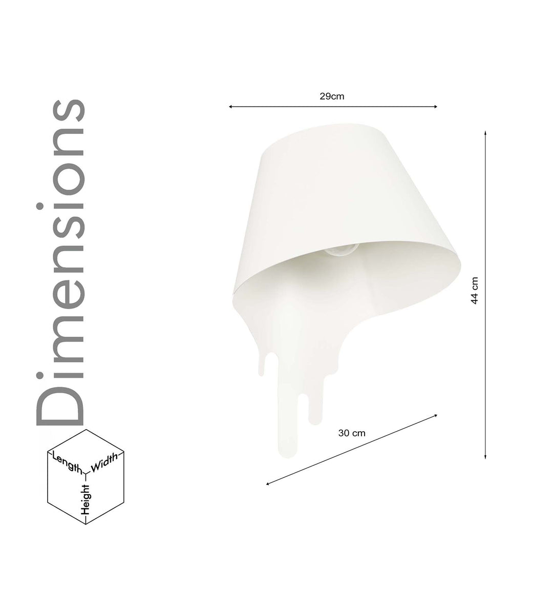 DRIPORA Modern White Wall Light with Abstract Drip Design – Decorative Powder Coated Metal Wall Lamp