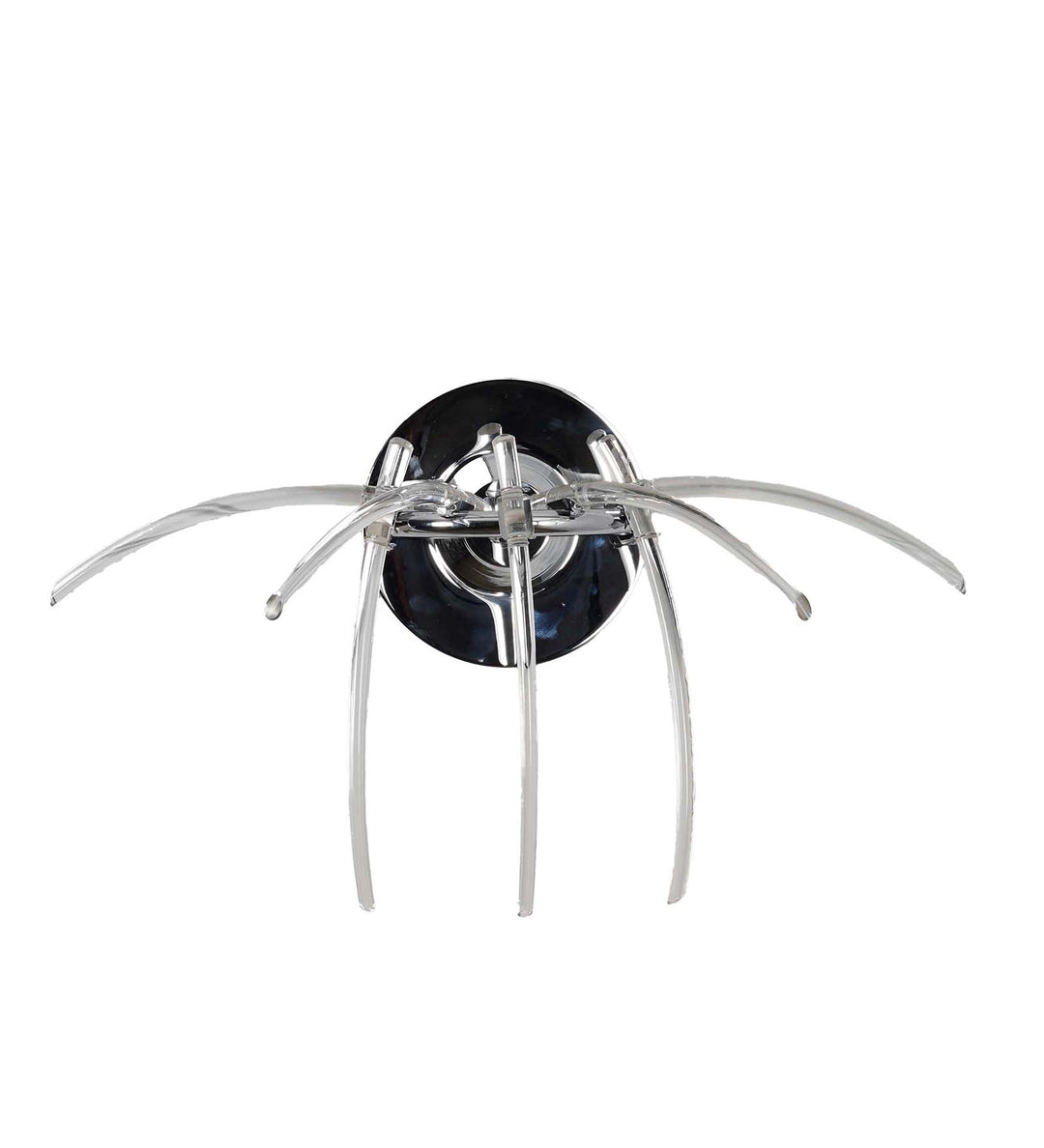 MALIBU Ultra Modern Crystal Wall Light with Clear Glass Elements & Chrome Body – Designer Wall Lamp for Bedroom, Living Room & Interiors