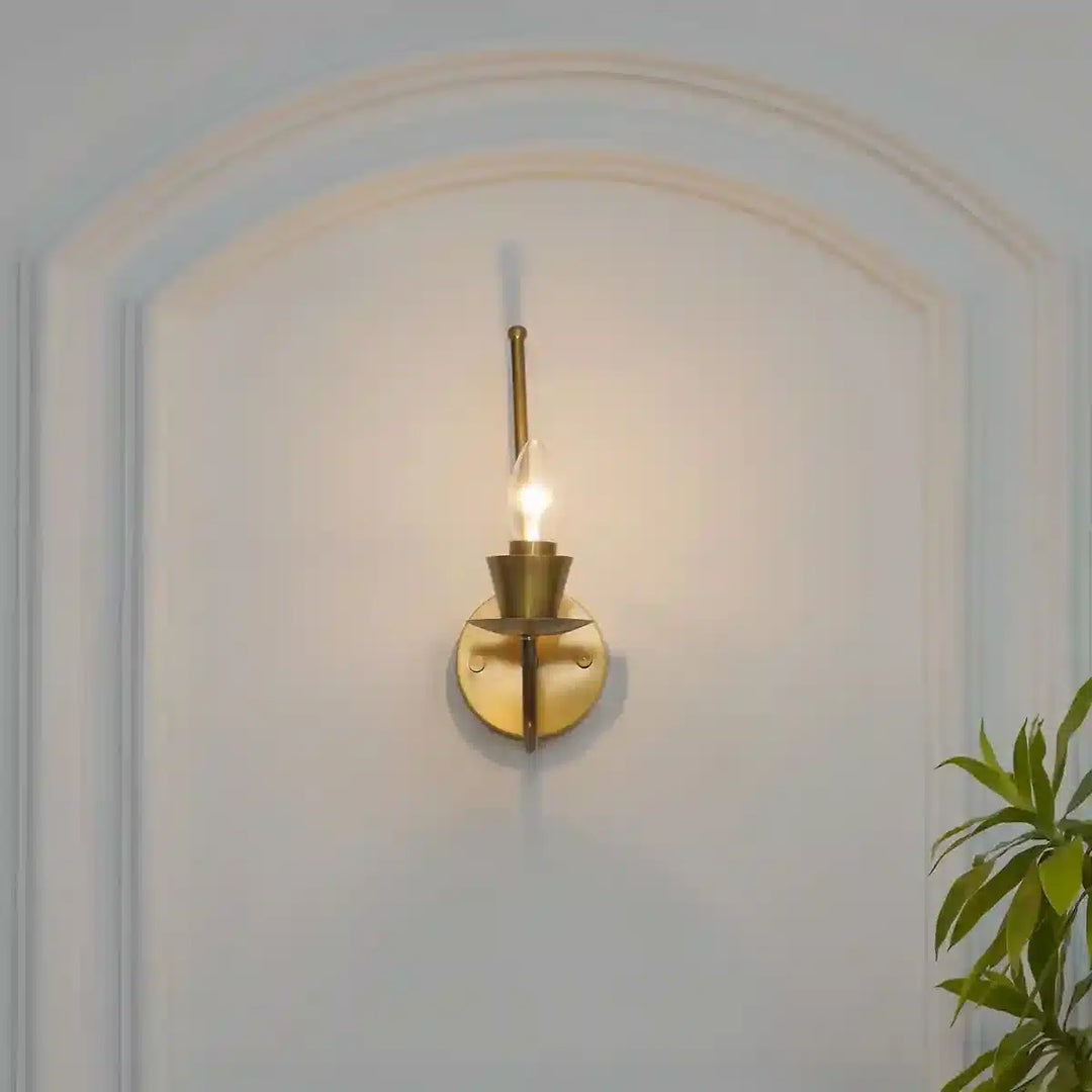 Elena Brass Single Shade Wall Light