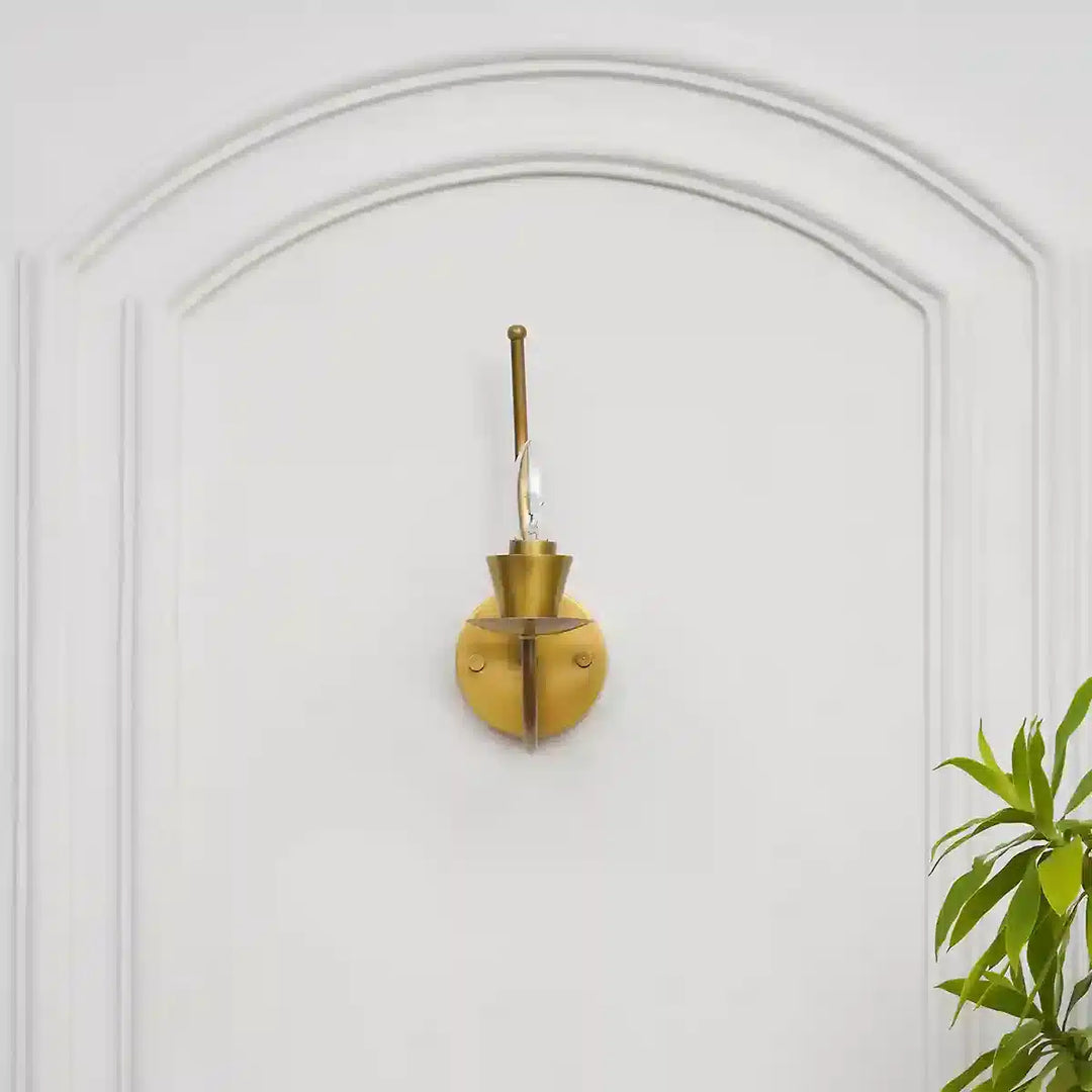 Elena Brass Single Shade Wall Light