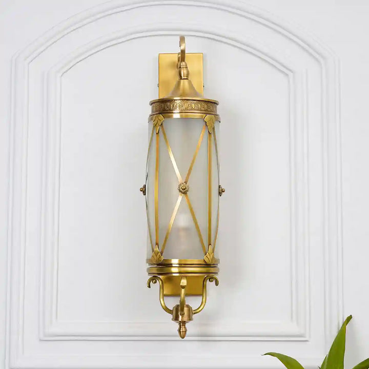 Guildhall Brass and Glass Wall Light