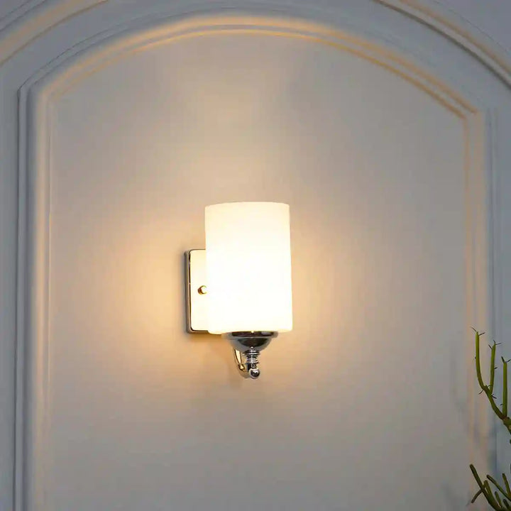 Talland Single Light Glass and Metal Wall Lamp