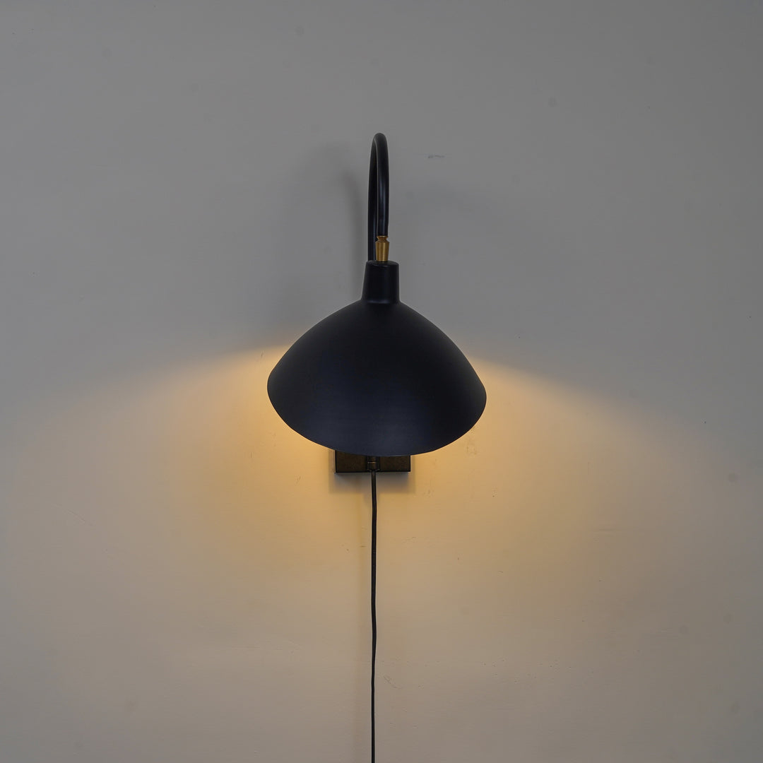 NOIR Modern Black Metal Adjustable Wall Light | Single Light E14 Holder Decorative Wall Sconce