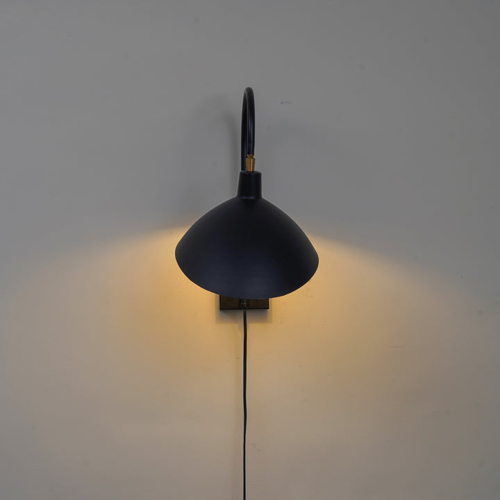 NOIR Modern Black Metal Adjustable Wall Light | Single Light E14 Holder Decorative Wall Sconce