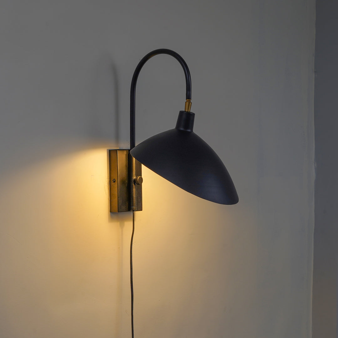NOIR Modern Black Metal Adjustable Wall Light | Single Light E14 Holder Decorative Wall Sconce
