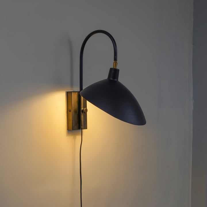 NOIR Modern Black Metal Adjustable Wall Light | Single Light E14 Holder Decorative Wall Sconce