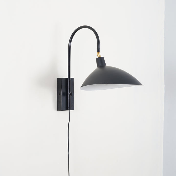 NOIR Modern Black Metal Adjustable Wall Light | Single Light E14 Holder Decorative Wall Sconce