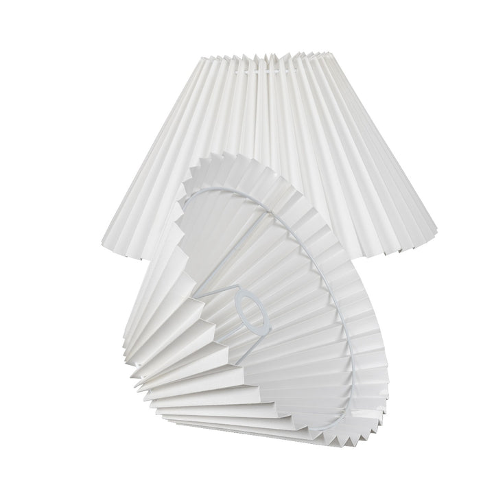 Emer Off-White Linen Machine Pleated Lampshade – 35 cm