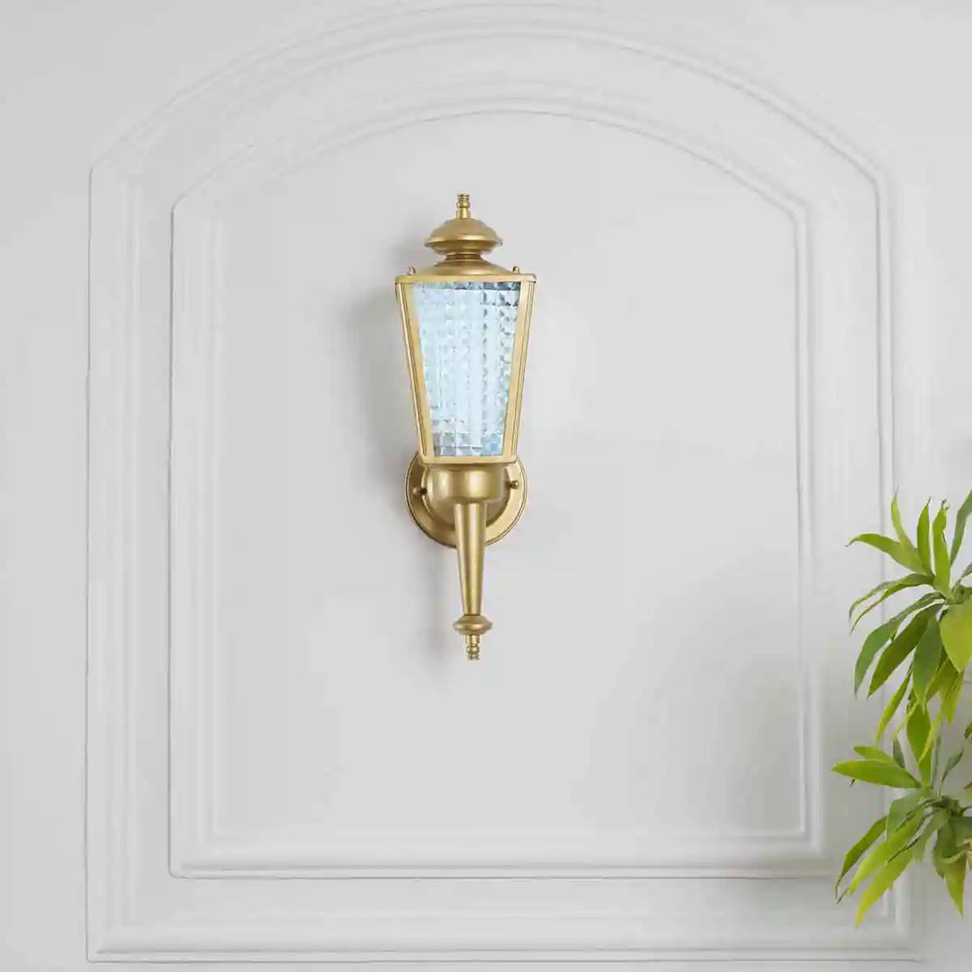 Aine 2 Indoor and Outdoor Shining Brass Finish Wall Light