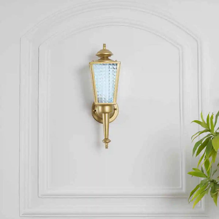 Aine 2 Indoor and Outdoor Shining Brass Finish Wall Light