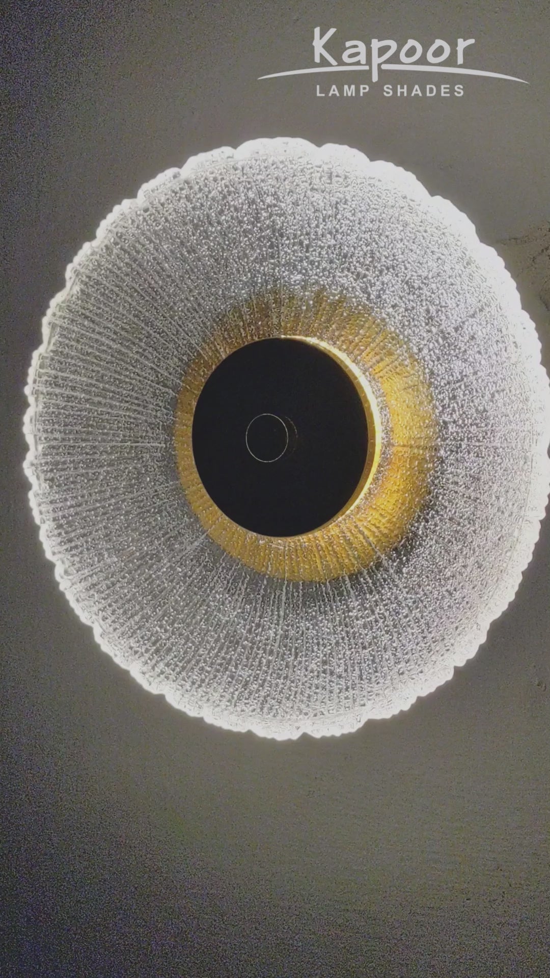 AXTON Integrated Single Light LED Wall Fitting In Brass Finish Metal With Frosted White Glass