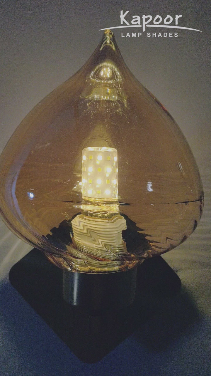 VIX Single Light Wall Fitting In Brass And Chrome Finish Metal With Amber Glass